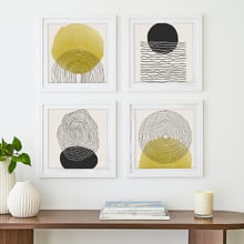 White Calla Wood Photo Frames (Set of 4)